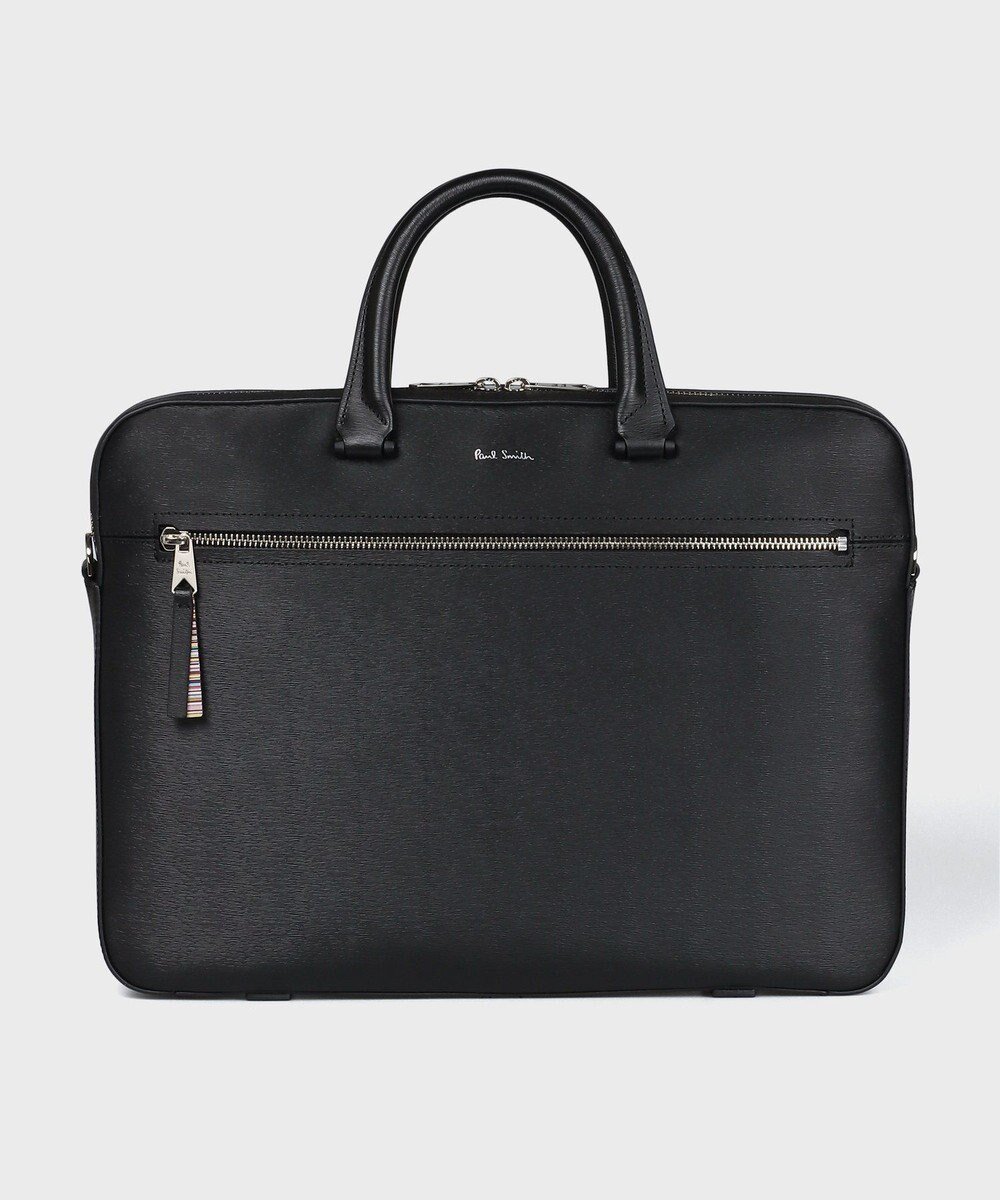 【ポールスミス/Paul Smith / MEN】のストローグレインレザー 2WAYブリーフケース インテリア・キッズ・メンズ・レディースファッション・服の通販 founy(ファニー) 　ファッション　Fashion　メンズファッション　Fashion for Men　バッグ　Bags　ビジネス 仕事 通勤　Business / Work / Commuting　フロント　Front, Front Design　ポケット　Pocket, Pocket Detail　メンズ　Men's, Menswear　ブラック|ID: prp329100004609973 ipo3291000000032977588