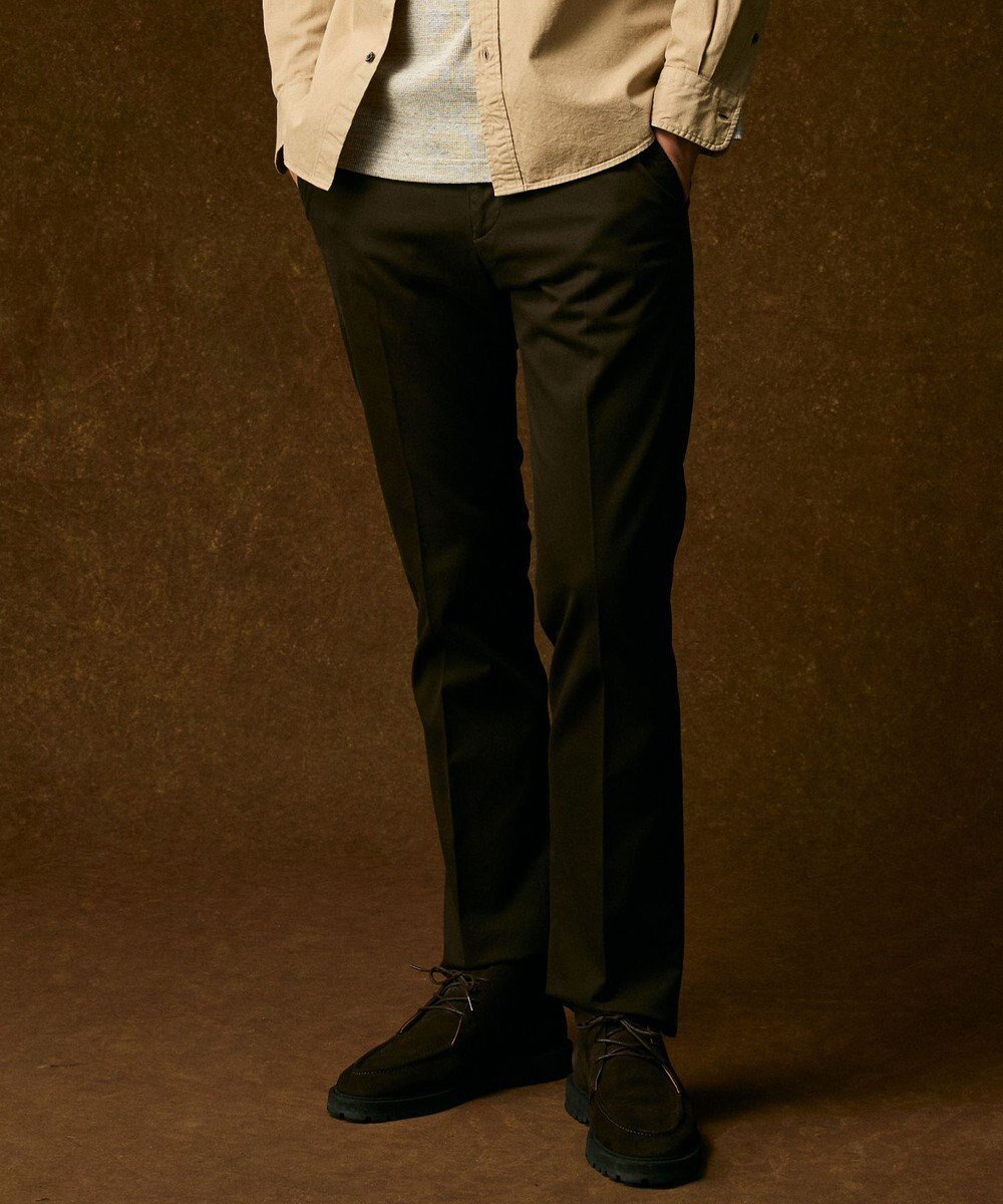 【ジョセフ アブード/JOSEPH ABBOUD / MEN】の【ウエストも伸びる!オーガニックコットン使用・25AW】トリコチンストレッチ パンツ インテリア・キッズ・メンズ・レディースファッション・服の通販 founy(ファニー) 　ファッション　Fashion　メンズファッション　Fashion for Men　ボトムス　Bottoms　シューズ　Shoes, Footwear　ジャケット　Jacket, Outerwear　ストレッチ　Stretch, Stretchy Fabric　スニーカー　Sneakers, Trainers　ファブリック　Fabric, Textile　フィット　Fit, Slim Fit　リラックス　Relax, Relaxed Fit　A/W・秋冬　Autumn/Winter　2025年　2025　2025-2026秋冬・A/W　Autumn/Winter 2025–26 AW25–26　ダークブラウン系|ID: prp329100004609977 ipo3291000000033629585