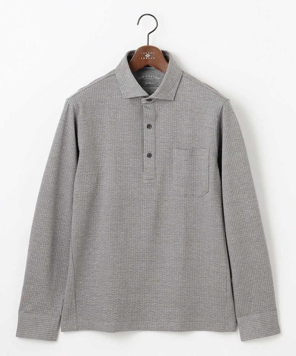 【ジョセフ アブード/JOSEPH ABBOUD / MEN】の【オーガニックコットン/サスティナブル】 JOE COTTON サッカーポロシャツ インテリア・キッズ・メンズ・レディースファッション・服の通販 founy(ファニー) 　ファッション　Fashion　メンズファッション　Fashion for Men　トップス・カットソー　Cut & Sew Tops　メンズシャツ　Shirts　ポロシャツ / きれいめカジュアルスタイル　Polo Shirts　秋　Autumn　サッカー　Seersucker, Summer Fabric　シンプル　Simple, Minimal　ジャケット　Jacket, Outerwear　なめらか　Smooth, Silky Texture　ポロシャツ　Polo Shirt, Collared Tee　リラックス　Relax, Relaxed Fit　A/W・秋冬　Autumn/Winter　新作・新入荷　New Arrivals / New In　おすすめ　Recommended / Our Picks　エレガント 上品　Elegant　ビジネス 仕事 通勤　Business / Work / Commuting　ライトグレー系|ID: prp329100004609979 ipo3291000000032977751