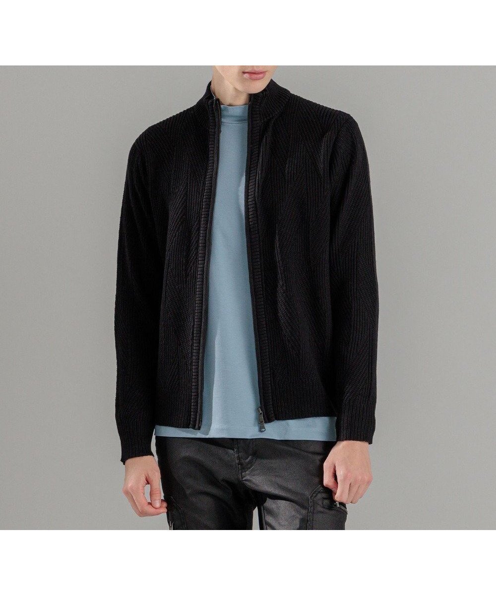 【ジョゼフ オム/JOSEPH HOMME / MEN】の新柄【洗える】シルクバルキー ハイネックジップアップニット インテリア・キッズ・メンズ・レディースファッション・服の通販 founy(ファニー) 　ファッション　Fashion　メンズファッション　Fashion for Men　トップス・カットソー　Cut & Sew Tops　ニット・セーター / 定番トップス　Knit Tops & Sweaters　アクリル　Acrylic Material　シルク　Silk, 100% Silk　シンプル　Simple, Minimal　セーター　Sweater, Knitwear　フィット　Fit, Slim Fit　ブロッキング　Color Blocking, Panel Design　メランジ　Melange, Mixed Yarn　ヨーク　Yoke, Yoke Design　レギュラー　Regular, Standard Fit　夏　Summer　春　Spring　S/S・春夏　SS, Spring/Summer, Warm Season　洗える　Machine Washable　ブラック系|ID: prp329100004609980 ipo3291000000034309838