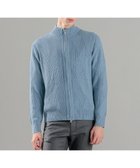 【ジョゼフ オム/JOSEPH HOMME / MEN】の新柄【洗える】シルクバルキー ハイネックジップアップニット スカイブルー系|ID: prp329100004609980 ipo3291000000035927411