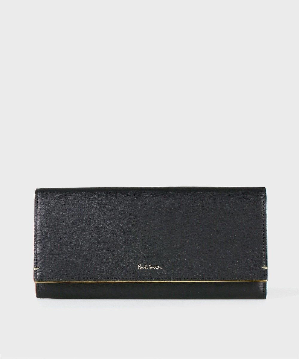 【ポール スミス/Paul Smith】のカラードエッジ 長財布 インテリア・キッズ・メンズ・レディースファッション・服の通販 founy(ファニー) 　ファッション　Fashion　レディースファッション　Fashion for Women　ミニ財布・二つ折り財布　Wallets & Card Cases　財布　Wallet, Purse　ポケット　Pocket, Pocket Detail　メタル　Metal, Metal Parts　エレガント 上品　Elegant　ブラック|ID: prp329100004609991 ipo3291000000033452273