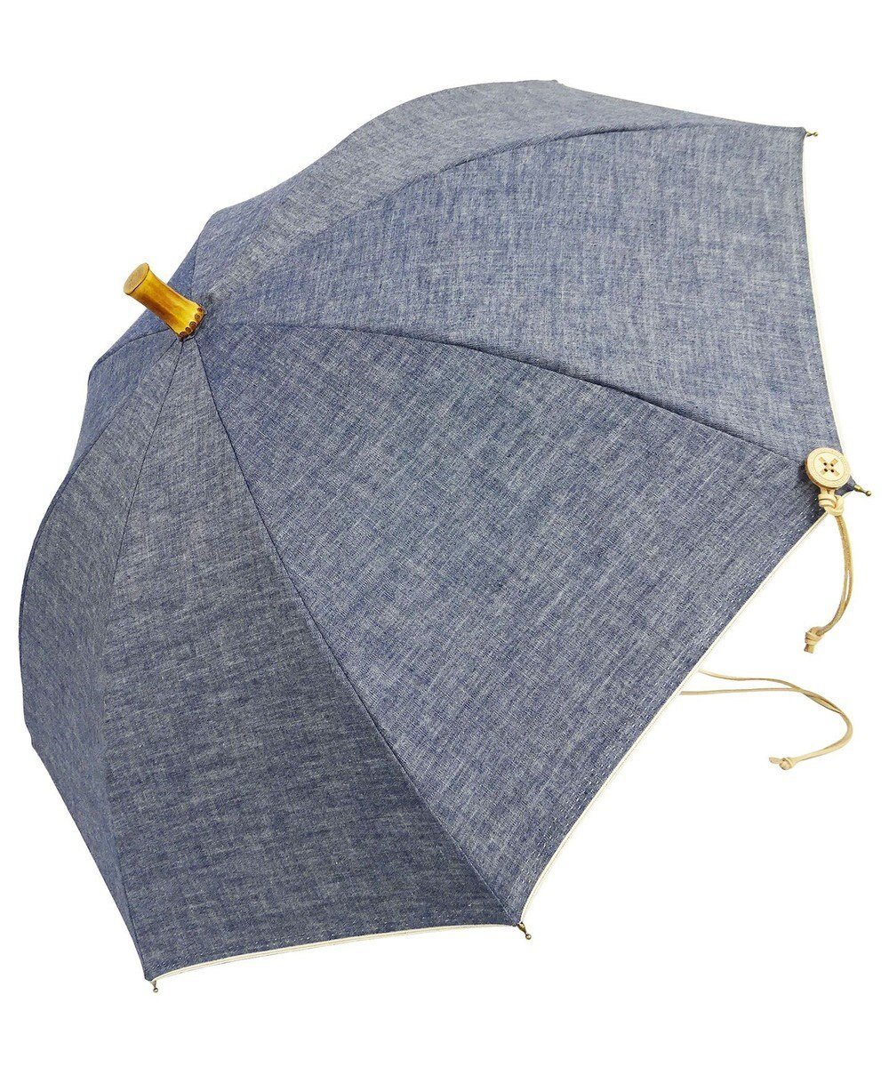 【プラスリング/+RING】の【UVカット/撥水防水】【限定/日本製】プラスリング 岡山デニム 晴雨兼用ショート長傘 47cm SR406-1 インテリア・キッズ・メンズ・レディースファッション・服の通販 founy(ファニー) 　ファッション　Fashion　レディースファッション　Fashion for Women　レイングッズ・傘・晴雨兼用傘　Umbrellas & Rain Gear　傘　Umbrella, Parasol　ショート　Short, Short Length　デニム　Denim, Jeans Material　おすすめ　Recommended / Our Picks　日本製　Made In Japan　青|ID: prp329100004610011 ipo3291000000032978457