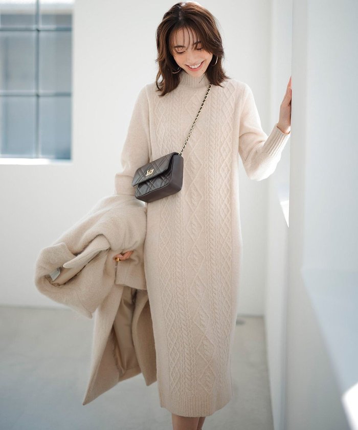 【エニィ スィス/any SiS】の【洗える】ハイネックケーブルニット ワンピース インテリア・キッズ・メンズ・レディースファッション・服の通販 founy(ファニー) https://founy.com/ ファッション Fashion レディースファッション Fashion for Women ワンピース Dresses ニットワンピース Knit Dresses ハイネック High Neck, Mock Neck ボックス Boxy, Box Shape ロング Long, Long-Length 洗える Machine Washable A/W・秋冬 Autumn/Winter |ID: prp329100004610054 ipo3291000000034322734