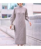 【エニィ スィス/any SiS】の【洗える】ハイネックケーブルニット ワンピース ラベンダー|ID: prp329100004610054 ipo3291000000034322739