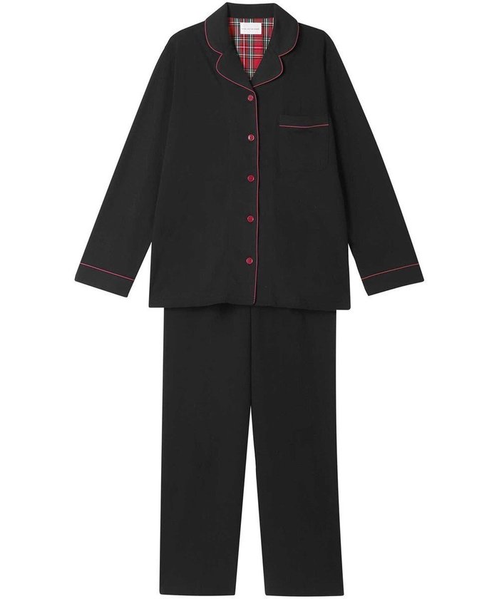 【ウンナナクール/une nana cool】のカシミヤ混天竺パジャマ インテリア・キッズ・メンズ・レディースファッション・服の通販 founy(ファニー) https://founy.com/ ファッション Fashion レディースファッション Fashion for Women チェック Check, Plaid, Tartan パイピング Piping, Trim Design パジャマ Pajamas, Sleepwear リラックス Relax, Relaxed Fit おすすめ Recommended / Our Picks ギフト プレゼント Gift / Present |ID: prp329100004610059 ipo3291000000032979232