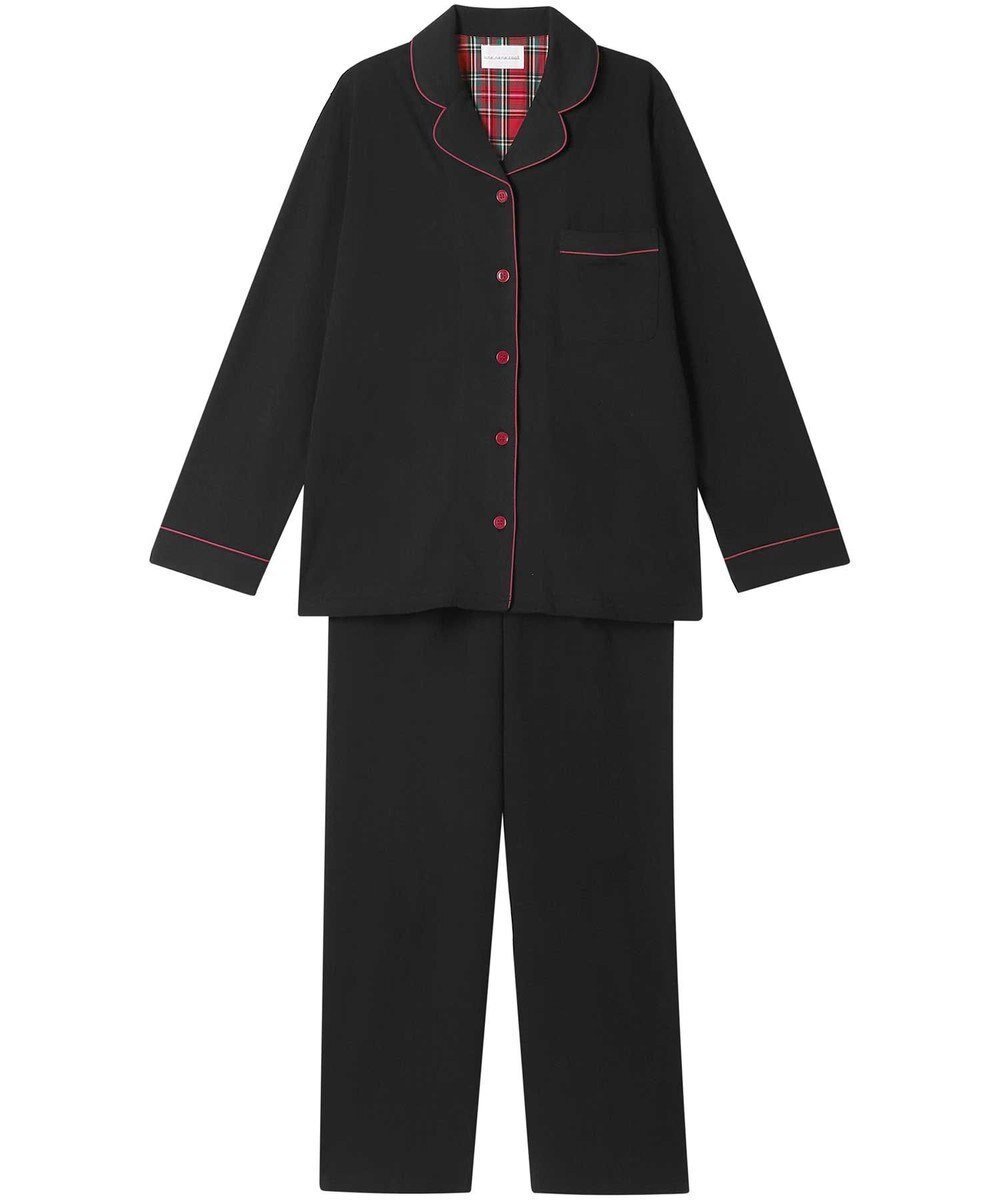 【ウンナナクール/une nana cool】のカシミヤ混天竺パジャマ 人気、トレンドファッション・服の通販 founy(ファニー) 　ファッション　Fashion　レディースファッション　Fashion for Women　チェック　Check, Plaid, Tartan　パイピング　Piping, Trim Design　パジャマ　Pajamas, Sleepwear　リラックス　Relax, Relaxed Fit　おすすめ　Recommended / Our Picks　ギフト プレゼント　Gift / Present　 other-1|ID: prp329100004610059 ipo3291000000032979232