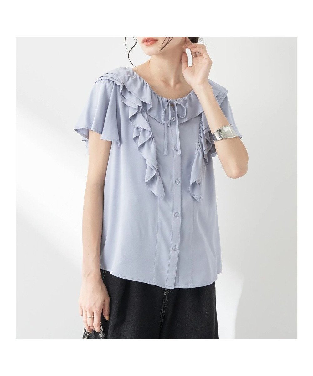 【アースミュージックアンドエコロジー/earth music&ecology】のラッフルボリュームブラウス 人気、トレンドファッション・服の通販 founy(ファニー) ファッション Fashion レディースファッション Fashion for Women トップス・カットソー Cut & Sew Tops シャツ・ブラウス・オフィスカジュアル Elegant Blouses & Button-Ups フロント Front, Front Design ポケット Pocket, Pocket Detail リボン Ribbon, Bow 夏 Summer 春 Spring S/S・春夏 SS, Spring/Summer, Warm Season other-1|ID: prp329100004610090 ipo3291000000034247213