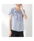 【アースミュージックアンドエコロジー/earth music&ecology】のラッフルボリュームブラウス 人気、トレンドファッション・服の通販 founy(ファニー) ファッション Fashion レディースファッション Fashion for Women トップス・カットソー Cut & Sew Tops シャツ・ブラウス・オフィスカジュアル Elegant Blouses & Button-Ups フロント Front, Front Design ポケット Pocket, Pocket Detail リボン Ribbon, Bow 夏 Summer 春 Spring S/S・春夏 SS, Spring/Summer, Warm Season thumbnail Grayish Blue|ID: prp329100004610090 ipo3291000000034247214