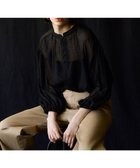 【23区/NIJYUSANKU】の【洗える】ドットフロッキー ボリュームスリーブ ブラウス ブラック系|ID: prp329100004610139 ipo3291000000033352482