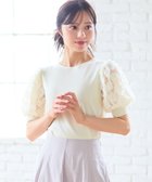 【フェルゥ/Feroux】の【先行予約・洗える】ブーケスリーブ ニットプルオーバー アイボリー系|ID: prp329100004610170 ipo3291000000033264230