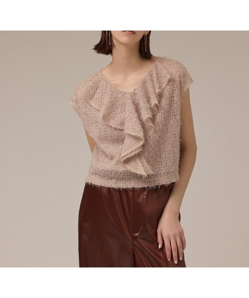 【グレース コンチネンタル/GRACE CONTINENTAL】のバックフレアチュールトップ 人気、トレンドファッション・服の通販 founy(ファニー) 　ファッション　Fashion　レディースファッション　Fashion for Women　トップス・カットソー　Cut & Sew Tops　シャツ・ブラウス・オフィスカジュアル　Elegant Blouses & Button-Ups　ロングTシャツ・Tシャツ　Longline T-Shirts & Tees　カットソー・ベーシックTシャツ　Cut-and-Sewn Tops / Stretch Tees & Basics　春　Spring　秋　Autumn　カットソー　Cut and Sewn Top　スリーブ　Sleeve, Long Sleeve / Short Sleeve　セットアップ　Set-Up, Coordinated Outfit　チュール　Tulip, Tulip Motif　ツイード　Twill, Twill Weave　フェザーヤーン　Feather Yarn, Fluffy Yarn　フリル　Frill, Ruffle　フレンチ　French, French Style　S/S・春夏　SS, Spring/Summer, Warm Season　夏　Summer　 other-1|ID: prp329100004610189 ipo3291000000033066403