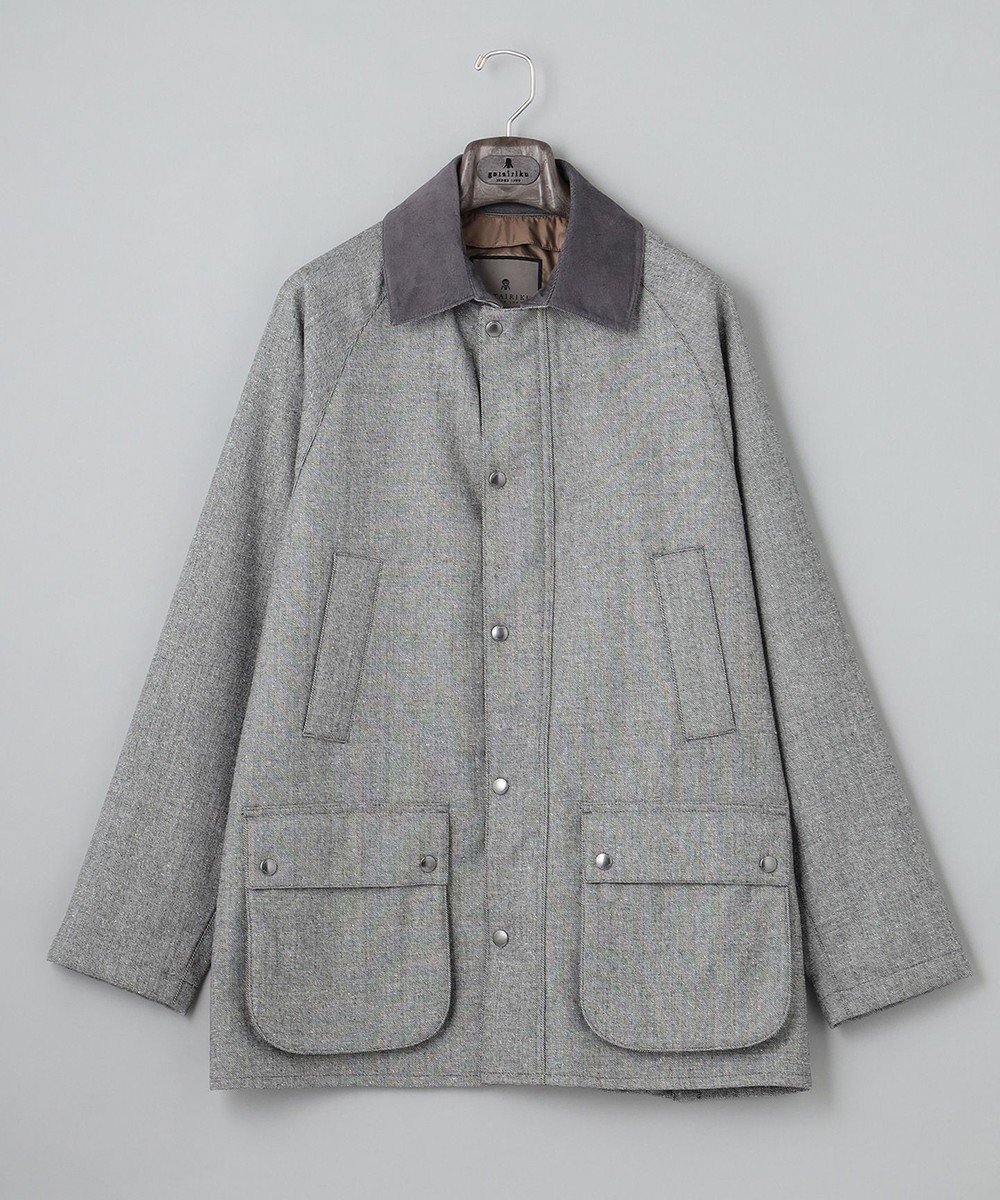 【五大陸/gotairiku / MEN】の【山栄毛織】ウール×シルクハンティングジャケット インテリア・キッズ・メンズ・レディースファッション・服の通販 founy(ファニー) 　ファッション　Fashion　メンズファッション　Fashion for Men　アウター　Men's Coats Outerwear　ブルゾンジャケット / カジュアルアウター　Bomber Jackets & Blousons　シルク　Silk, 100% Silk　ジャケット　Jacket, Outerwear　ストレッチ　Stretch, Stretchy Fabric　ダウン　Down, Puffer　ドレス　Dress, One-Piece　ネップ　Nepp, Slub Yarn　ブルゾン　Blouson, Bomber Jacket　ライナー　Liner, Inner Layer　レギュラー　Regular, Standard Fit　A/W・秋冬　Autumn/Winter　ライトグレー系8|ID: prp329100004610755 ipo3291000000032990407