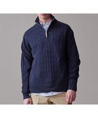 【ジェイ プレス/J.PRESS / MEN】のギマコットン ケーブルハーフジップ ニット ネイビー系|ID: prp329100004610763 ipo3291000000032990864