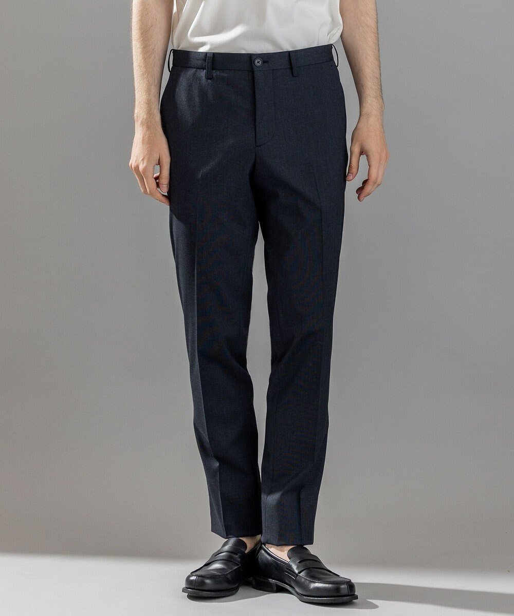 【ジョゼフ オム/JOSEPH HOMME / MEN】の【洗える/しわになりにくい/ストレッチ】キャリーマンストレッチ テーパードパンツ / CITY インテリア・キッズ・メンズ・レディースファッション・服の通販 founy(ファニー) 　ファッション　Fashion　メンズファッション　Fashion for Men　ボトムス　Bottoms　洗える　Machine Washable　ストレッチ　Stretch, Stretchy Fabric　スラックス　Slacks, Dress Pants　テーパード　Tapered, Tapered Pants　定番　Standard, Basic Item　フラップ　Flap, Flap Pocket　フランス　France, French　A/W・秋冬　Autumn/Winter　エレガント 上品　Elegant　ビジネス 仕事 通勤　Business / Work / Commuting　ネイビー系|ID: prp329100004610768 ipo3291000000032990937