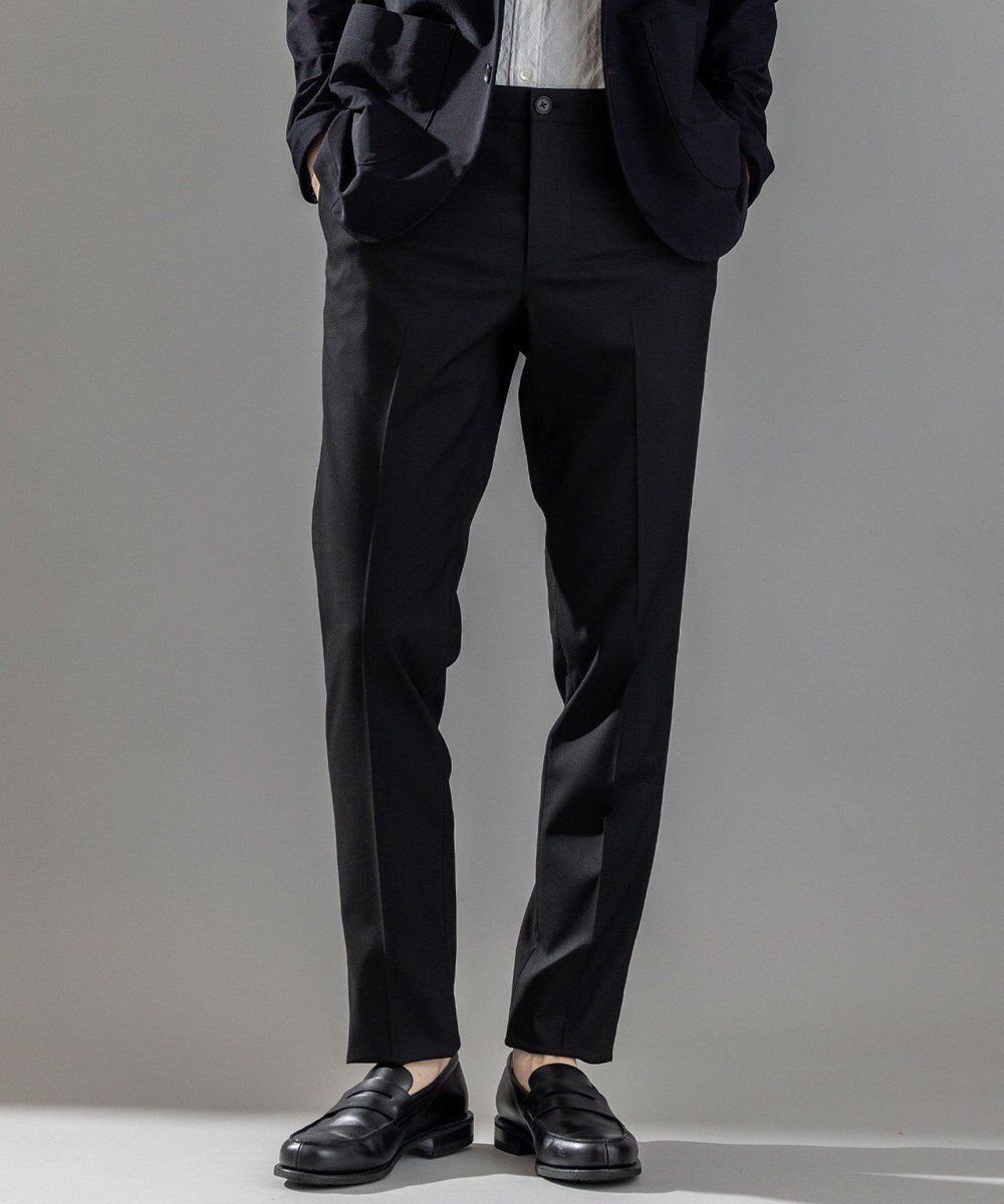 【ジョゼフ オム/JOSEPH HOMME / MEN】の【洗える/しわになりにくい/ストレッチ】キャリーマンストレッチ テーパードパンツ / CITY インテリア・キッズ・メンズ・レディースファッション・服の通販 founy(ファニー) 　ファッション　Fashion　メンズファッション　Fashion for Men　ボトムス　Bottoms　洗える　Machine Washable　ストレッチ　Stretch, Stretchy Fabric　スラックス　Slacks, Dress Pants　テーパード　Tapered, Tapered Pants　定番　Standard, Basic Item　フラップ　Flap, Flap Pocket　フランス　France, French　A/W・秋冬　Autumn/Winter　エレガント 上品　Elegant　ビジネス 仕事 通勤　Business / Work / Commuting　ブラック系|ID: prp329100004610768 ipo3291000000032990939