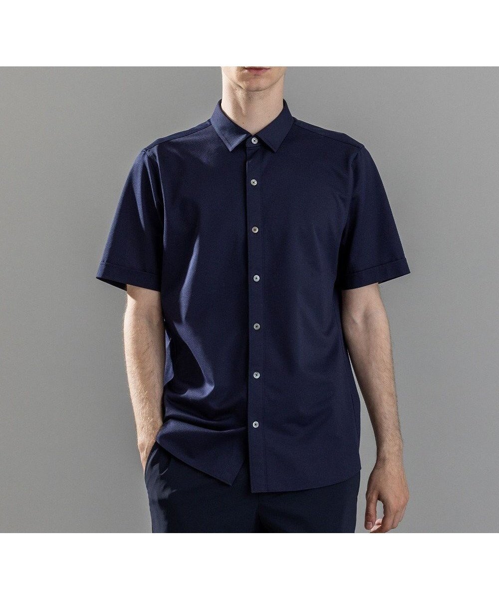 【ジョゼフ オム/JOSEPH HOMME / MEN】の【洗える/ストレッチ】ハイゲージコットンジャージー レギュラーカラーシャツ 人気、トレンドファッション・服の通販 founy(ファニー) 　ファッション　Fashion　メンズファッション　Fashion for Men　トップス・カットソー　Cut & Sew Tops　メンズシャツ　Shirts　シェイプ　Shape, Slim Fit　シンプル　Simple, Minimal　ジャケット　Jacket, Outerwear　ストレッチ　Stretch, Stretchy Fabric　ポケット　Pocket, Pocket Detail　半袖　Short Sleeve, Half Sleeve　夏　Summer　春　Spring　S/S・春夏　SS, Spring/Summer, Warm Season　洗える　Machine Washable　 other-1|ID: prp329100004610769 ipo3291000000032990940