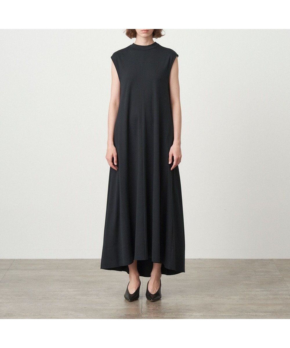 【エイトン/ATON】の48/2 ORGANIC JERSEY ノースリーブドレス インテリア・キッズ・メンズ・レディースファッション・服の通販 founy(ファニー) 　ファッション　Fashion　レディースファッション　Fashion for Women　ワンピース　Dresses　フォーマル・パーティードレス・結婚式用ドレス　Elegant & Casual Dresses　インド　Indian Textile　オーガニック　Organic Cotton　春　Spring　ドレス　Dress, One-Piece　定番　Standard, Basic Item　ノースリーブ　Sleeveless, No-Sleeve　マキシ　Maxi, Full Length　S/S・春夏　SS, Spring/Summer, Warm Season　夏　Summer　BLACK|ID: prp329100004610808 ipo3291000000032991433