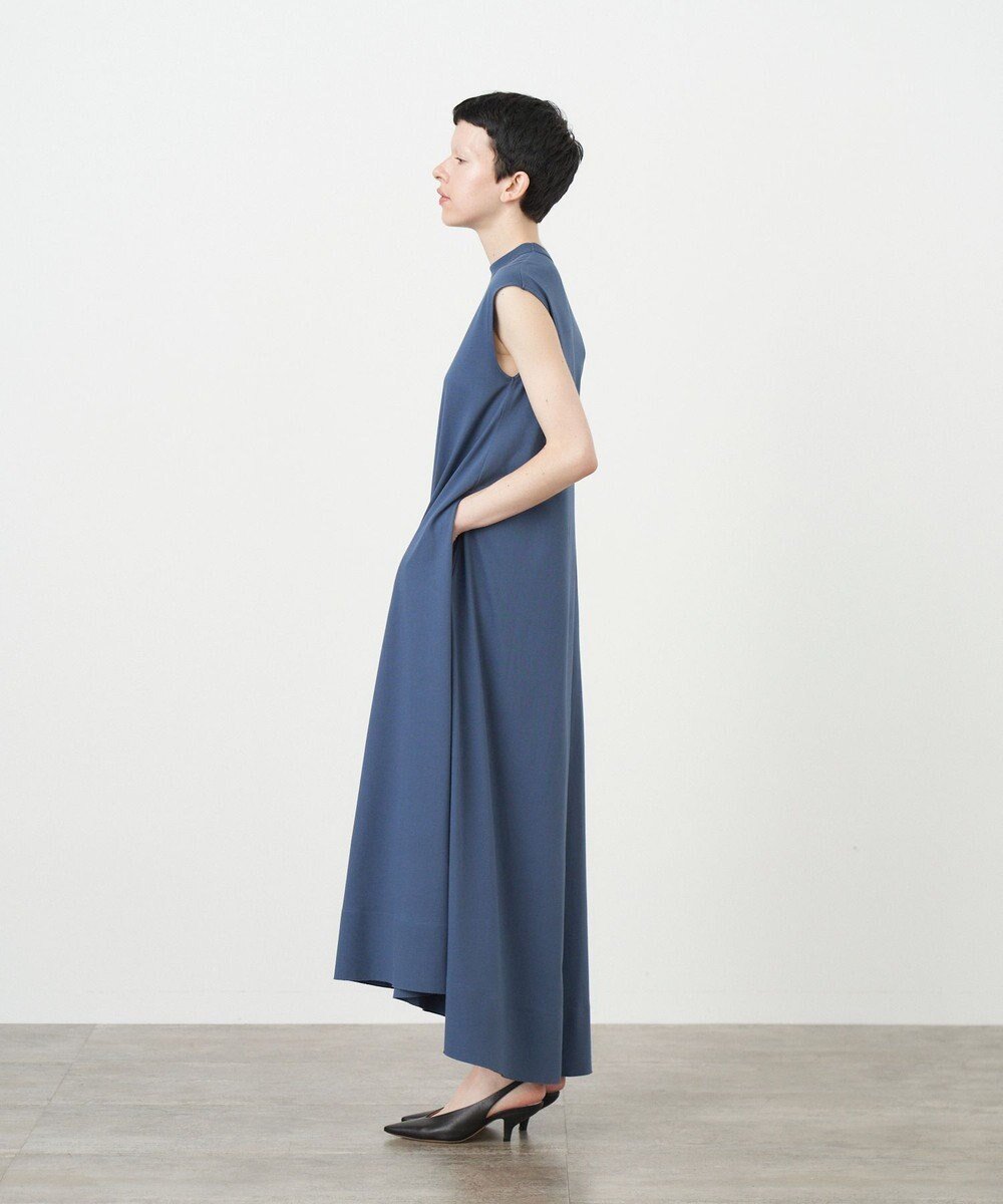 【エイトン/ATON】の48/2 ORGANIC JERSEY ノースリーブドレス インテリア・キッズ・メンズ・レディースファッション・服の通販 founy(ファニー) 　ファッション　Fashion　レディースファッション　Fashion for Women　ワンピース　Dresses　フォーマル・パーティードレス・結婚式用ドレス　Elegant & Casual Dresses　インド　Indian Textile　オーガニック　Organic Cotton　春　Spring　ドレス　Dress, One-Piece　定番　Standard, Basic Item　ノースリーブ　Sleeveless, No-Sleeve　マキシ　Maxi, Full Length　S/S・春夏　SS, Spring/Summer, Warm Season　夏　Summer　NAVY|ID: prp329100004610808 ipo3291000000032991435