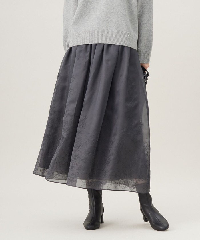 【自由区/JIYU-KU】の【洗える】シアーパネルエンブロイダリー スカート インテリア・キッズ・メンズ・レディースファッション・服の通販 founy(ファニー) https://founy.com/ ファッション Fashion レディースファッション Fashion for Women スカート Skirts エレガント 上品 Elegant オーガンジー Organza Fabric ギャザー Gathered, Ruffled サテン Satin, Glossy Fabric 冬 Winter / This Winter 洗える Machine Washable A/W・秋冬 Autumn/Winter |ID: prp329100004610823 ipo3291000000033677270