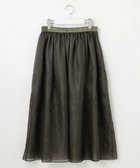 【自由区/JIYU-KU】の【洗える】シアーパネルエンブロイダリー スカート ダークカーキ|ID: prp329100004610823 ipo3291000000033677272