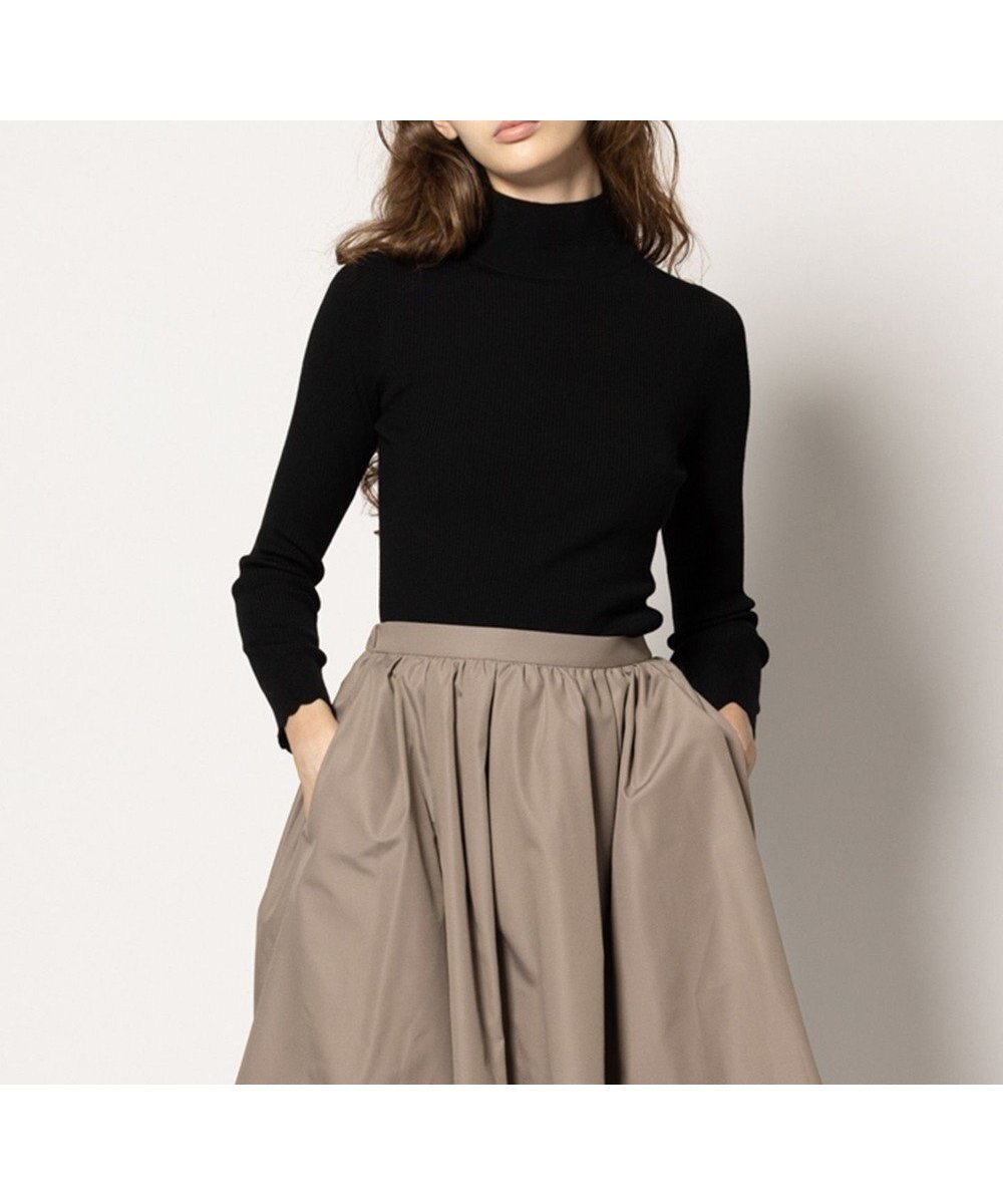 【トッカ/TOCCA】の【洗える】WAVE CARRENT PULLOVER ニットプルオーバー インテリア・キッズ・メンズ・レディースファッション・服の通販 founy(ファニー) ファッション Fashion レディースファッション Fashion for Women トップス・カットソー Cut & Sew Tops ニット Knit Tops & Sweaters カジュアルプルオーバー・ニットトップス Pullovers & Knit Tops / Casual Pullovers インナー Innerwear シンプル Simple, Minimal スカラップ Scallop, Scalloped Edge セーター Sweater, Knitwear プレート Plate, Dish 洗える Machine Washable A/W・秋冬 Autumn/Winter ブラック系|ID: prp329100004610827 ipo3291000000033680564