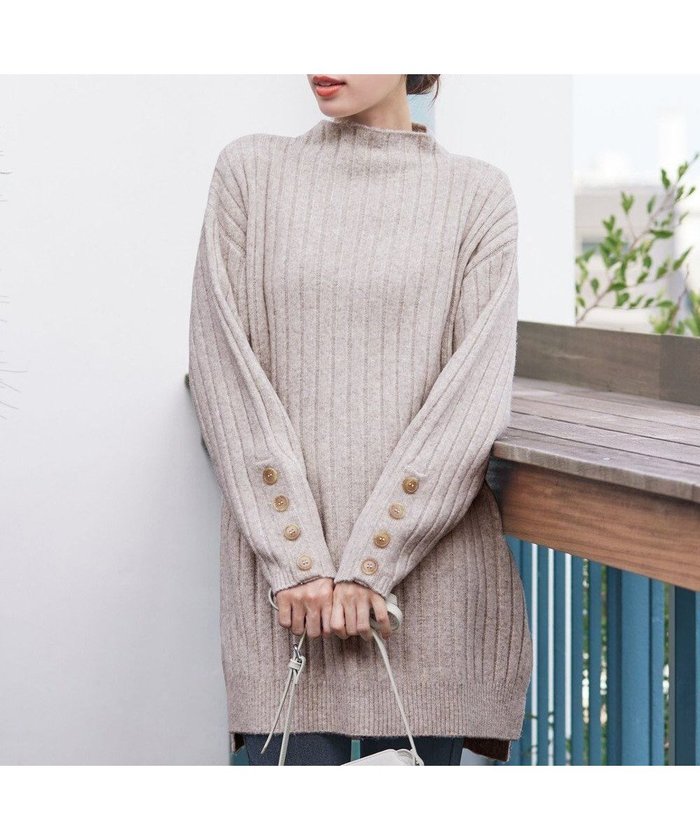 【ティアクラッセ/Tiaclasse】の【洗える】袖ボタンメランジニットチュニック インテリア・キッズ・メンズ・レディースファッション・服の通販 founy(ファニー) https://founy.com/ ファッション Fashion レディースファッション Fashion for Women トップス・カットソー Cut & Sew Tops ニット Knit Tops & Sweaters ウォッシャブル Machine Washable 春 Spring 洗える Machine Washable 秋 Autumn シンプル Simple, Minimal セーター Sweater, Knitwear チュニック Tunic, Long Top 長袖 Long Sleeve, Full Sleeve ボトルネック Bottle Neck, Mock Neck ロング Long, Long-Length 冬 Winter / This Winter A/W・秋冬 Autumn/Winter 再入荷 Restock / Back in Stock 新作・新入荷 New Arrivals / New In |ID: prp329100004611115 ipo3291000000036153216