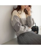 【エニィ スィス/any SiS】の【洗える】グラデーションフェザー ニット 人気、トレンドファッション・服の通販 founy(ファニー) ファッション Fashion レディースファッション Fashion for Women トップス・カットソー Cut & Sew Tops ニット Knit Tops & Sweaters グラデーション Gradient, Ombre セーター Sweater, Knitwear フェザー Feather, Feather Detail ボーダー Border, Stripe モックネック Mock Neck, Short Turtleneck ラベンダー Lavender 新作・新入荷 New Arrivals / New In 洗える Machine Washable A/W・秋冬 Autumn/Winter thumbnail グレー系|ID: prp329100004611118 ipo3291000000033579480
