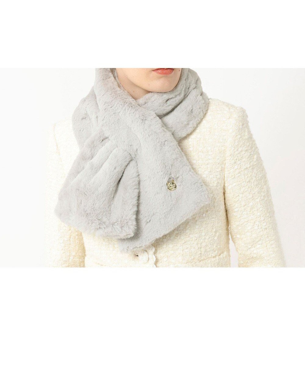 【ムーンバット/MOONBAT】の【FUDGE11月号掲載】PAUL JOE ACCESSOIRES フェイクファービッグマフラー インテリア・キッズ・メンズ・レディースファッション・服の通販 founy(ファニー) 　雑誌掲載アイテム　Magazine Picks & Fashion Features　ファッション雑誌　Fashion Magazines　ファッジ　FUDGE　ファッション　Fashion　レディースファッション　Fashion for Women　マフラー・スヌード / 冬小物の定番　Scarves & Mufflers　アニマル　Animal Print　コレクション　Collection, Seasonal Line　11月号　November Issue　シンプル　Simple, Minimal　スヌード　Snood, Infinity Scarf　雑誌　Magazine, Fashion Magazine　パターン　Pattern, Design Print　フェイクファー　Faux Fur, Imitation Fur　フラワー　Flower, Floral　防寒　Cold Protection, Winter-Ready　マフラー　Scarf, Muffler　モチーフ　Motif, Design Theme　ループ　Loop, Loop Knit　A/W・秋冬　Autumn/Winter　ライトグレー|ID: prp329100004611143 ipo3291000000032996447