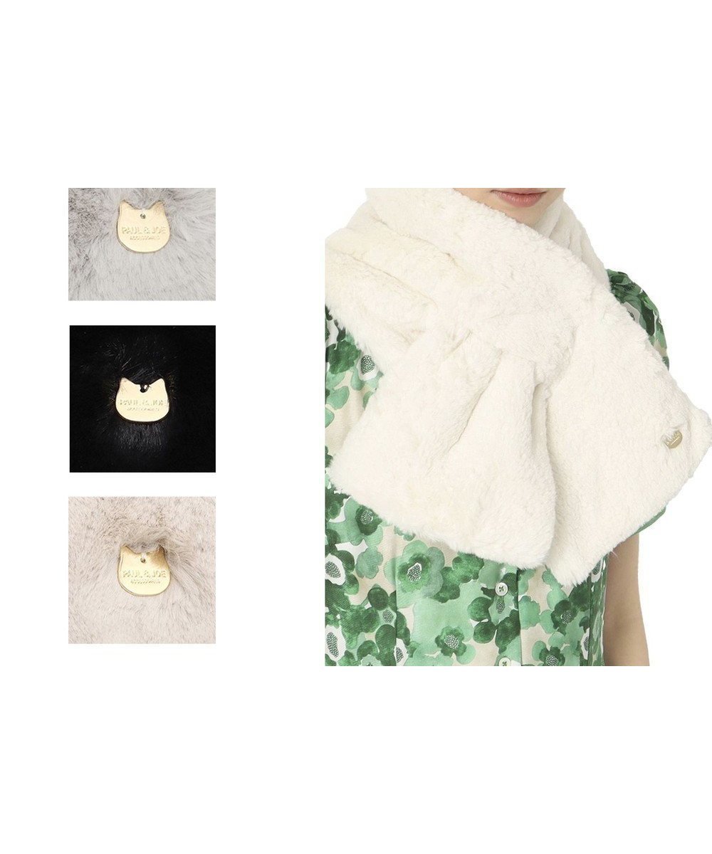 【ムーンバット/MOONBAT】の【FUDGE11月号掲載】PAUL JOE ACCESSOIRES フェイクファービッグマフラー インテリア・キッズ・メンズ・レディースファッション・服の通販 founy(ファニー) 　雑誌掲載アイテム　Magazine Picks & Fashion Features　ファッション雑誌　Fashion Magazines　ファッジ　FUDGE　ファッション　Fashion　レディースファッション　Fashion for Women　マフラー・スヌード / 冬小物の定番　Scarves & Mufflers　アニマル　Animal Print　コレクション　Collection, Seasonal Line　11月号　November Issue　シンプル　Simple, Minimal　スヌード　Snood, Infinity Scarf　雑誌　Magazine, Fashion Magazine　パターン　Pattern, Design Print　フェイクファー　Faux Fur, Imitation Fur　フラワー　Flower, Floral　防寒　Cold Protection, Winter-Ready　マフラー　Scarf, Muffler　モチーフ　Motif, Design Theme　ループ　Loop, Loop Knit　A/W・秋冬　Autumn/Winter　オフホワイト|ID: prp329100004611143 ipo3291000000032996449