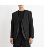 【23区/NIJYUSANKU】の【エステータ】ウールダブルクロス オーガンジーレイヤード ジャケット ブラック系|ID: prp329100004611196 ipo3291000000033682025
