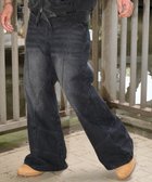 【ウィゴー/WEGO】の【ユニセックス着用ITEM】スウィッチングフレアデニムパンツ デニムブラックソノタ|ID: prp329100004611241 ipo3291000000033066057