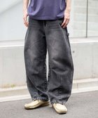 【ウィゴー/WEGO】の【ユニセックス着用ITEM】イージーバレルレッグペインターパンツ デニムブラックソノタ|ID: prp329100004611246 ipo3291000000032997841