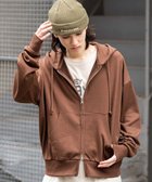 【ウィゴー/WEGO】の【ユニセックス着用ITEM/MLサイズ展開】コンパクトフィットダブルZIPパーカー ブラウン|ID: prp329100004611247 ipo3291000000033066094