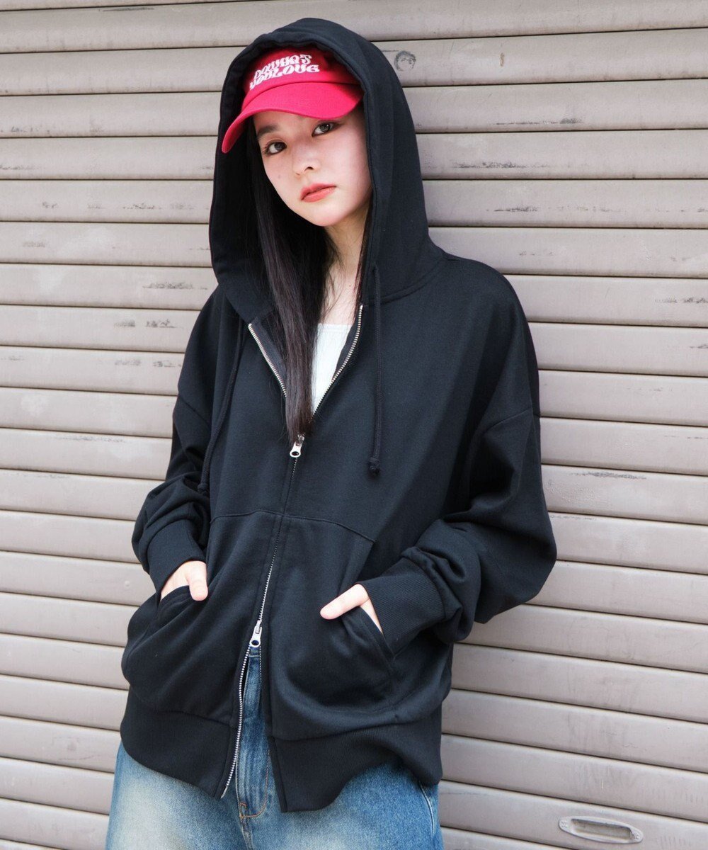 【ウィゴー/WEGO】の【ユニセックス着用ITEM/MLサイズ展開】コンパクトフィットダブルZIPパーカー インテリア・キッズ・メンズ・レディースファッション・服の通販 founy(ファニー) 　ファッション　Fashion　レディースファッション　Fashion for Women　トップス・カットソー　Cut & Sew Tops　レディースパーカー・カジュアルフーディー　Casual Hoodies & Sweatshirts　カーゴパンツ　Cargo Pants, Utility Pants　ショーツ　Shorts, Short Pants　シンプル　Simple, Minimal　ジャケット　Jacket, Outerwear　スポーツ　Sports, Activewear　スマホ　Smartphone, Mobile Device　センター　Center, Center Line　ダブル　Double, Double-Breasted　デニム　Denim, Jeans Material　トレンド　Trend, Trending Now　長袖　Long Sleeve, Full Sleeve　パーカー　Hoodie, Parka　フィット　Fit, Slim Fit　無地　Plain, Solid Color　A/W・秋冬　Autumn/Winter　ブラック|ID: prp329100004611247 ipo3291000000033066101