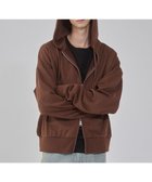 【ウィゴー/WEGO】の【ユニセックス着用ITEM/MLサイズ展開】コンパクトフィットダブルZIPパーカー ブラウン|ID: prp329100004611247 ipo3291000000033909866