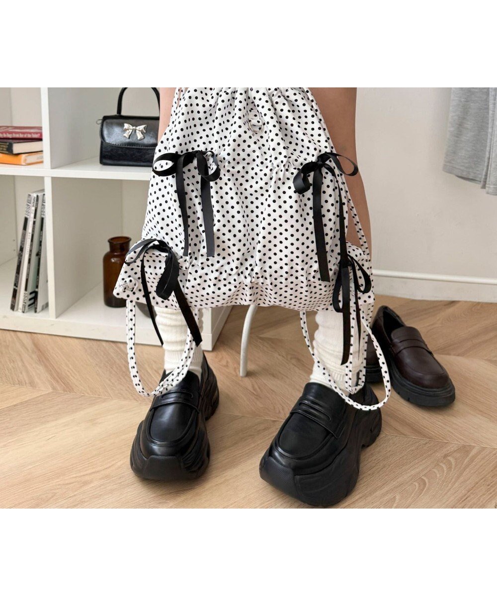 【ウィゴー/WEGO】のドロストリボンギャザーナップサック インテリア・キッズ・メンズ・レディースファッション・服の通販 founy(ファニー) 　ファッション　Fashion　レディースファッション　Fashion for Women　バッグ　Bags　ショルダー　Shoulder, Shoulder Strap　スマホ　Smartphone, Mobile Device　トレンド　Trend, Trending Now　ドット　Polka Dot, Dot Pattern　フロント　Front, Front Design　ポケット　Pocket, Pocket Detail　水玉　Polka Dot, Dot Pattern　リボン　Ribbon, Bow　リュック　Backpack, Rucksack　ループ　Loop, Loop Knit　ビジネス 仕事 通勤　Business / Work / Commuting　柄2|ID: prp329100004611271 ipo3291000000032998035