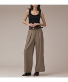 【グレース コンチネンタル/GRACE CONTINENTAL】のカラミタックワイドパンツ 人気、トレンドファッション・服の通販 founy(ファニー) ファッション Fashion レディースファッション Fashion for Women パンツ Pants & Trousers コクーン Cocoon, Cocoon Silhouette ベーシック Basic, Essential ワイド Wide, Wide Fit 夏 Summer 春 Spring S/S・春夏 SS, Spring/Summer, Warm Season thumbnail カーキ|ID: prp329100004611309 ipo3291000000033066664