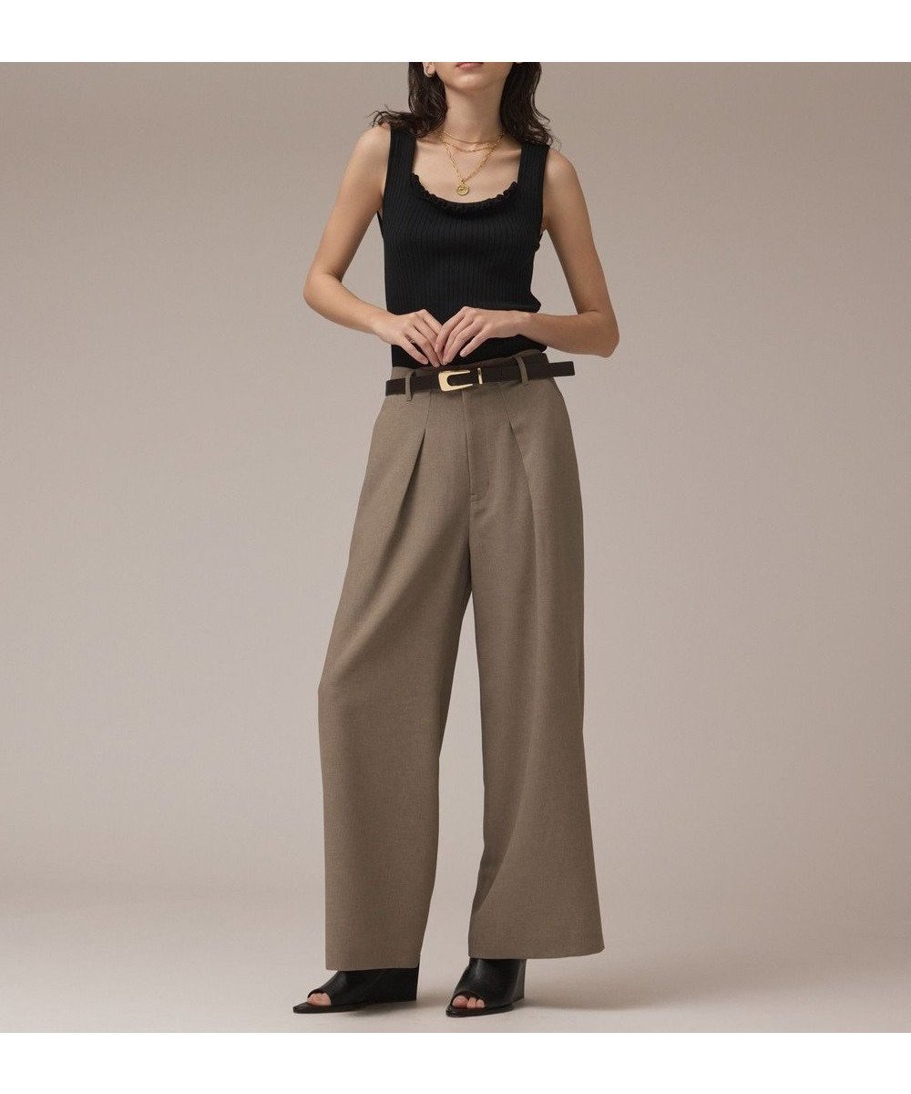 【グレース コンチネンタル/GRACE CONTINENTAL】のカラミタックワイドパンツ インテリア・キッズ・メンズ・レディースファッション・服の通販 founy(ファニー) 　ファッション　Fashion　レディースファッション　Fashion for Women　パンツ　Pants & Trousers　コクーン　Cocoon, Cocoon Silhouette　ベーシック　Basic, Essential　ワイド　Wide, Wide Fit　夏　Summer　春　Spring　S/S・春夏　SS, Spring/Summer, Warm Season　カーキ|ID: prp329100004611309 ipo3291000000033066664
