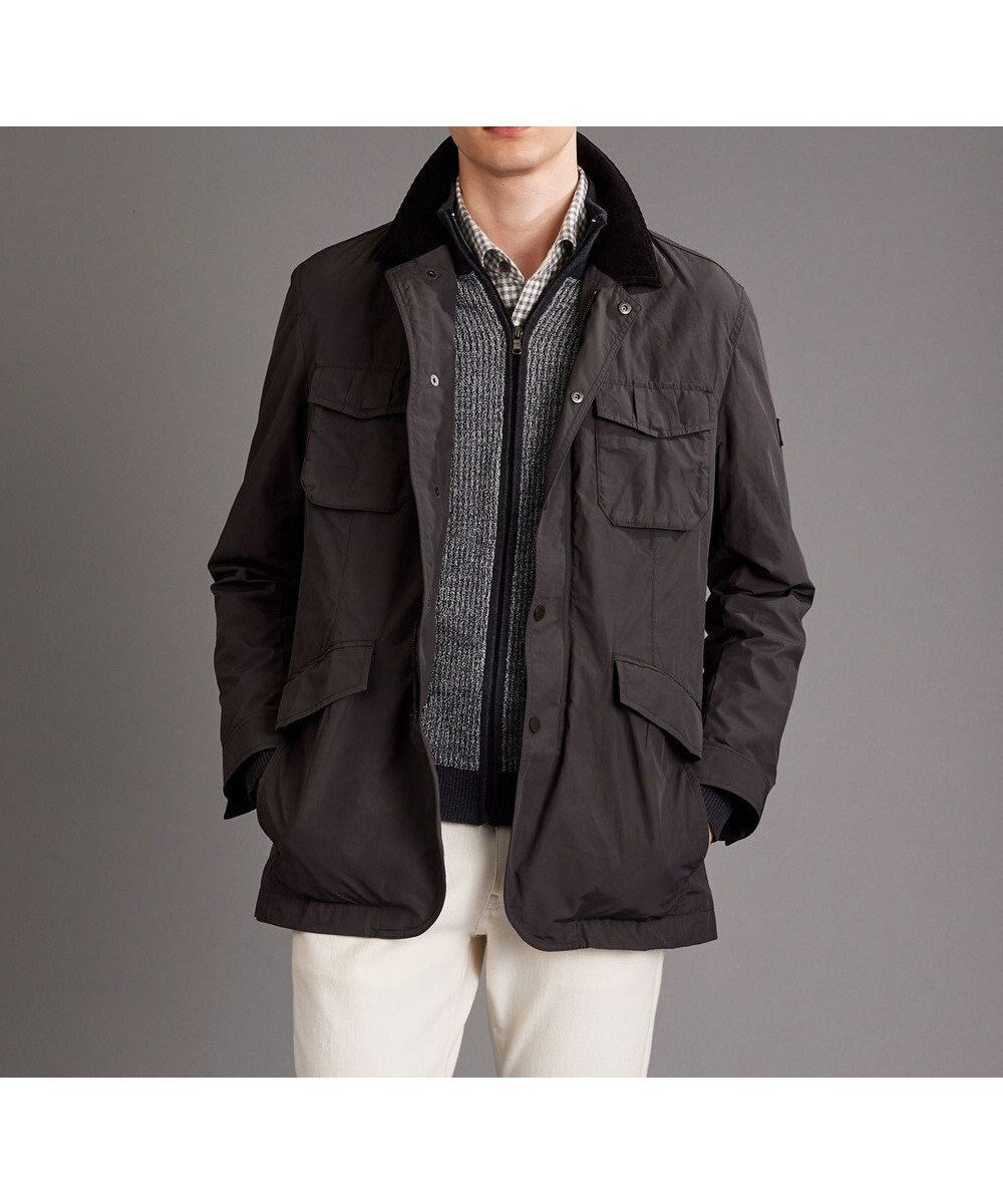 【ジョセフ アブード/JOSEPH ABBOUD / MEN】の【軽量】ワックスクロス ブルゾン インテリア・キッズ・メンズ・レディースファッション・服の通販 founy(ファニー) 　ファッション　Fashion　メンズファッション　Fashion for Men　アウター　Men's Coats Outerwear　ブルゾンジャケット / カジュアルアウター　Bomber Jackets & Blousons　オイル　Body Oil　コーティング　Coating, Coated Finish　コーデュロイ　Corduroy, Cord Fabric　軽量　Lightweight, Ultra Light　ジャケット　Jacket, Outerwear　チェック　Check, Plaid, Tartan　ブルゾン　Blouson, Bomber Jacket　A/W・秋冬　Autumn/Winter　再入荷　Restock / Back in Stock　エレガント 上品　Elegant　グレー系|ID: prp329100004611595 ipo3291000000033408713