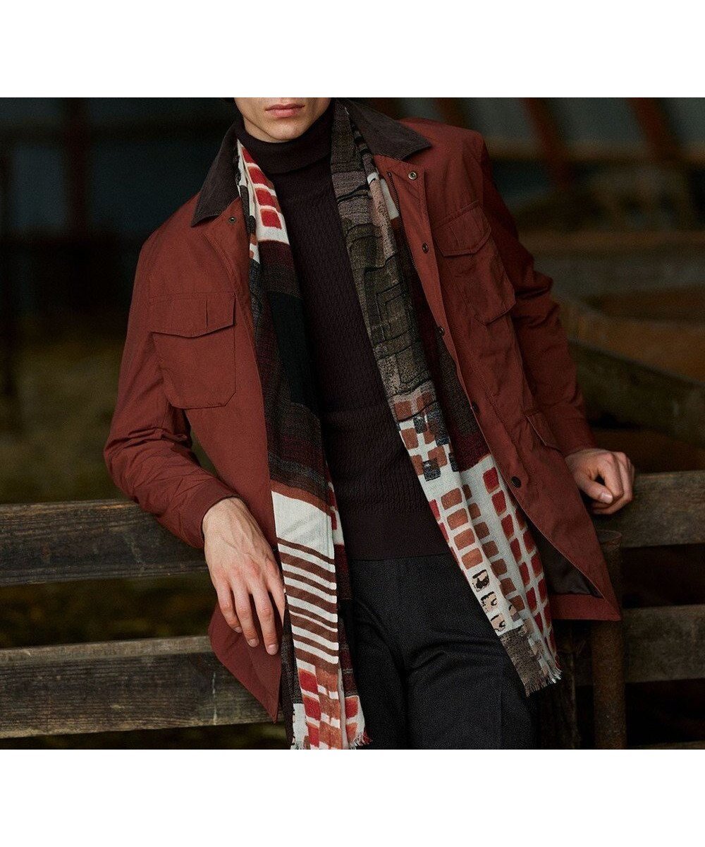 【ジョセフ アブード/JOSEPH ABBOUD / MEN】の【軽量】ワックスクロス ブルゾン インテリア・キッズ・メンズ・レディースファッション・服の通販 founy(ファニー) 　ファッション　Fashion　メンズファッション　Fashion for Men　アウター　Men's Coats Outerwear　ブルゾンジャケット / カジュアルアウター　Bomber Jackets & Blousons　オイル　Body Oil　コーティング　Coating, Coated Finish　コーデュロイ　Corduroy, Cord Fabric　軽量　Lightweight, Ultra Light　ジャケット　Jacket, Outerwear　チェック　Check, Plaid, Tartan　ブルゾン　Blouson, Bomber Jacket　A/W・秋冬　Autumn/Winter　再入荷　Restock / Back in Stock　エレガント 上品　Elegant　オレンジ系|ID: prp329100004611595 ipo3291000000033408714