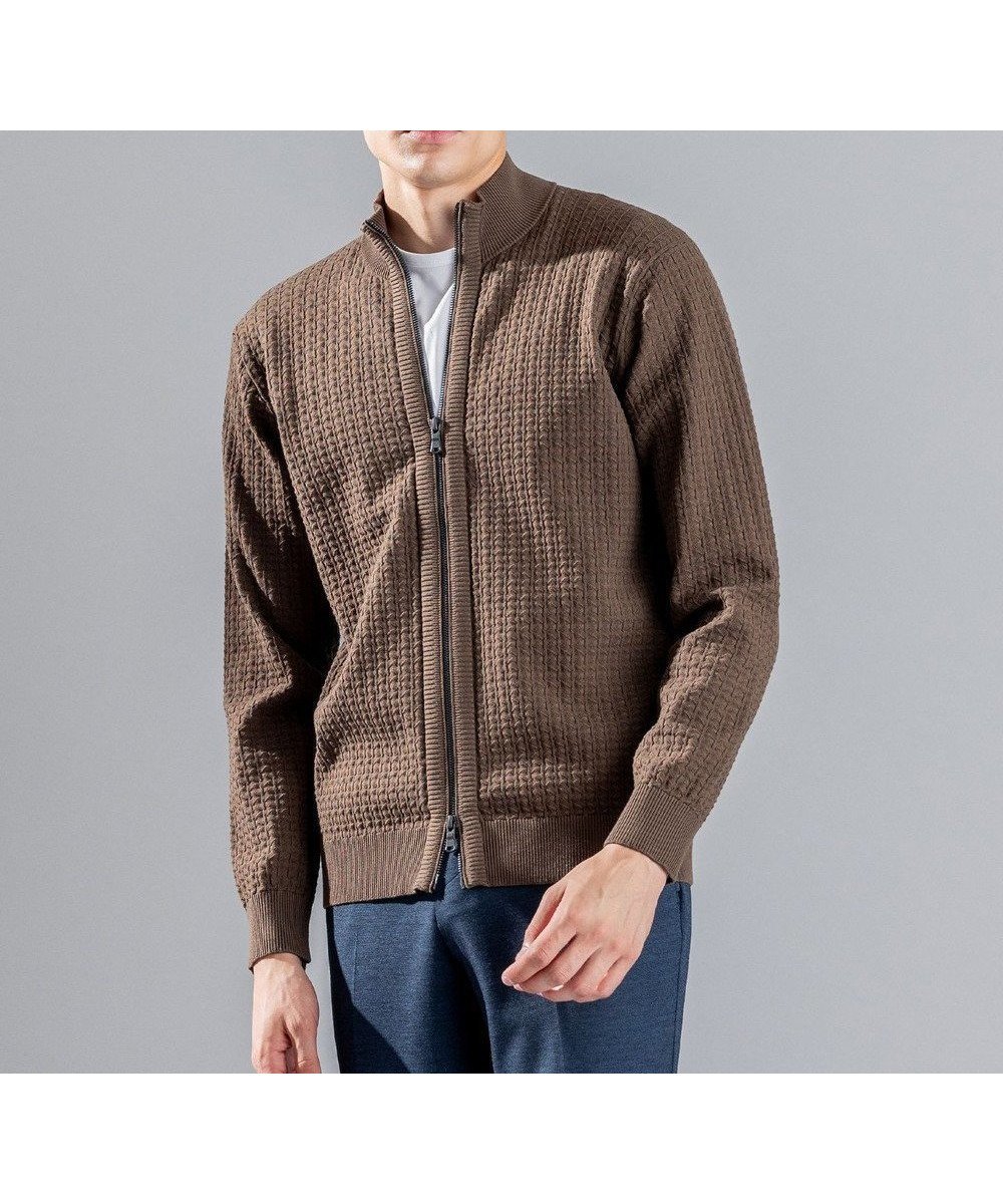 【ジョゼフ オム/JOSEPH HOMME / MEN】の【イージーケア】 ヴィスコースリンクス ジップアップカーディガン インテリア・キッズ・メンズ・レディースファッション・服の通販 founy(ファニー) 　ファッション　Fashion　メンズファッション　Fashion for Men　トップス・カットソー　Cut & Sew Tops　ニット・セーター / 定番トップス　Knit Tops & Sweaters　カーディガン / 羽織り　Cardigans　インナー　Innerwear　シンプル　Simple, Minimal　ジャケット　Jacket, Outerwear　スタンド　Stand Collar, Upright Stand　セーター　Sweater, Knitwear　フィット　Fit, Slim Fit　羽織　Haori, Light Jacket　メランジ　Melange, Mixed Yarn　レギュラー　Regular, Standard Fit　ロング　Long, Long-Length　A/W・秋冬　Autumn/Winter　キャメル系|ID: prp329100004611600 ipo3291000000033002369