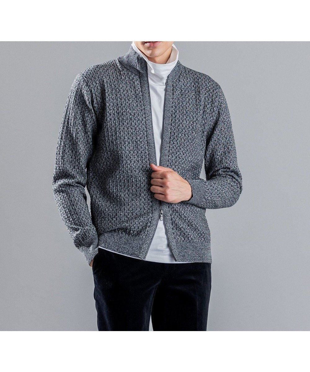 【ジョゼフ オム/JOSEPH HOMME / MEN】の【イージーケア】 ヴィスコースリンクス ジップアップカーディガン インテリア・キッズ・メンズ・レディースファッション・服の通販 founy(ファニー) 　ファッション　Fashion　メンズファッション　Fashion for Men　トップス・カットソー　Cut & Sew Tops　ニット・セーター / 定番トップス　Knit Tops & Sweaters　カーディガン / 羽織り　Cardigans　インナー　Innerwear　シンプル　Simple, Minimal　ジャケット　Jacket, Outerwear　スタンド　Stand Collar, Upright Stand　セーター　Sweater, Knitwear　フィット　Fit, Slim Fit　羽織　Haori, Light Jacket　メランジ　Melange, Mixed Yarn　レギュラー　Regular, Standard Fit　ロング　Long, Long-Length　A/W・秋冬　Autumn/Winter　ライトグレー系|ID: prp329100004611600 ipo3291000000033002372