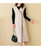 【フェルゥ/Feroux】の【洗える】バイカラートリム ジャンパースカート ベージュ系|ID: prp329100004611632 ipo3291000000033414646