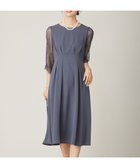 【エニィ スィス/any SiS】の【Lily Calin】レーススリーブタック ドレス 人気、トレンドファッション・服の通販 founy(ファニー) ファッション Fashion レディースファッション Fashion for Women ワンピース Dresses フォーマル・パーティードレス・結婚式用ドレス Elegant & Casual Dresses アクセサリー Fashion Accessories シンプル Simple, Minimal ジョーゼット Georgette, Semi-Sheer Fabric スカラップ Scallop, Scalloped Edge ドレス Dress, One-Piece ネックレス Necklace, Pendant Necklace パール Pearl, Pearl Accent フィット Fit, Slim Fit フレア Flare, Flared レース Lace, Lace Fabric エレガント 上品 Elegant A/W・秋冬 Autumn/Winter thumbnail スモーキーブルー|ID: prp329100004611812 ipo3291000000035165475
