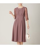 【エニィ スィス/any SiS】の【Lily Calin】レーススリーブタック ドレス 人気、トレンドファッション・服の通販 founy(ファニー) ファッション Fashion レディースファッション Fashion for Women ワンピース Dresses フォーマル・パーティードレス・結婚式用ドレス Elegant & Casual Dresses アクセサリー Fashion Accessories シンプル Simple, Minimal ジョーゼット Georgette, Semi-Sheer Fabric スカラップ Scallop, Scalloped Edge ドレス Dress, One-Piece ネックレス Necklace, Pendant Necklace パール Pearl, Pearl Accent フィット Fit, Slim Fit フレア Flare, Flared レース Lace, Lace Fabric エレガント 上品 Elegant A/W・秋冬 Autumn/Winter thumbnail モカピンク|ID: prp329100004611812 ipo3291000000035165476