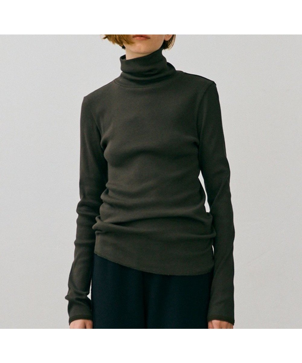 【ベイジ,/BEIGE,】の【BEIGE,ecru/WEB限定・洗える】RIB TOPS / コットンシルクハイネックトップス インテリア・キッズ・メンズ・レディースファッション・服の通販 founy(ファニー) 　ファッション　Fashion　レディースファッション　Fashion for Women　トップス・カットソー　Cut & Sew Tops　シャツ・ブラウス・オフィスカジュアル　Elegant Blouses & Button-Ups　ロングTシャツ・Tシャツ　Longline T-Shirts & Tees　カットソー・ベーシックTシャツ　Cut-and-Sewn Tops / Stretch Tees & Basics　カットソー　Cut and Sewn Top　夏　Summer　S/S・春夏　SS, Spring/Summer, Warm Season　洗える　Machine Washable　A/W・秋冬　Autumn/Winter　Khaki|ID: prp329100004611826 ipo3291000000033528594
