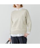 【23区/NIJYUSANKU】の【洗える】ラスターコットンポリエステル ニット 人気、トレンドファッション・服の通販 founy(ファニー) ファッション Fashion レディースファッション Fashion for Women トップス・カットソー Cut & Sew Tops ニット Knit Tops & Sweaters オレンジ Orange 春 Spring 洗える Machine Washable 軽量 Lightweight, Ultra Light シャドー Shadow, Subtle Pattern ストレッチ Stretch, Stretchy Fabric セーター Sweater, Knitwear バランス Balance, Style Balance ベーシック Basic, Essential ボーダー Border, Stripe S/S・春夏 SS, Spring/Summer, Warm Season 夏 Summer 2023春夏・S/S Spring/Summer 2023 SS23 2023年 2023 thumbnail ベージュ系|ID: prp329100004612298 ipo3291000000033010956