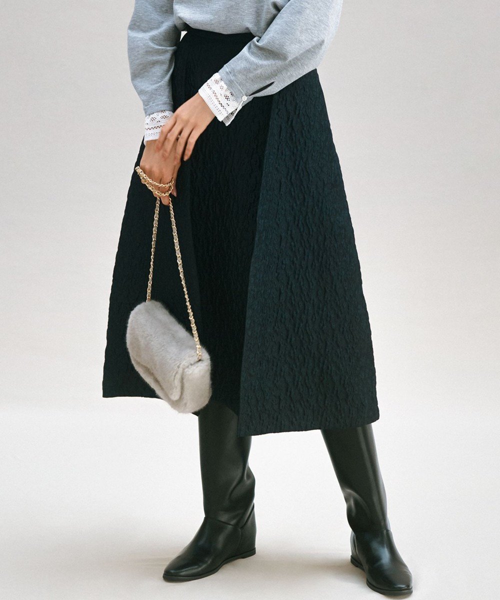 【23区/NIJYUSANKU】の【洗える】エクラジャカード コクーン スカート 人気、トレンドファッション・服の通販 founy(ファニー) 　ファッション　Fashion　レディースファッション　Fashion for Women　スカート　Skirts　洗える　Machine Washable　コクーン　Cocoon, Cocoon Silhouette　軽量　Lightweight, Ultra Light　サテン　Satin, Glossy Fabric　ジャカード／ジャガード　Jacquard, Woven Pattern　雑誌　Magazine, Fashion Magazine　トレンド　Trend, Trending Now　ブライト　Bright, Shiny　ペプラム　Peplum, Flared Hem　A/W・秋冬　Autumn/Winter　 other-1|ID: prp329100004613422 ipo3291000000033477364