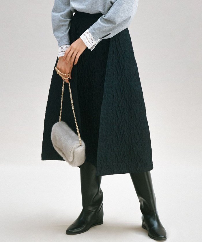 【23区/NIJYUSANKU】の【洗える】エクラジャカード コクーン スカート インテリア・キッズ・メンズ・レディースファッション・服の通販 founy(ファニー) https://founy.com/ ファッション Fashion レディースファッション Fashion for Women スカート Skirts 洗える Machine Washable コクーン Cocoon, Cocoon Silhouette 軽量 Lightweight, Ultra Light サテン Satin, Glossy Fabric ジャカード／ジャガード Jacquard, Woven Pattern トレンド Trend, Trending Now ブライト Bright, Shiny ペプラム Peplum, Flared Hem A/W・秋冬 Autumn/Winter |ID: prp329100004613422 ipo3291000000035607826